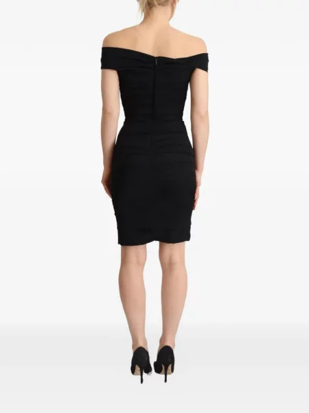 Rochie mini Dolce & Gabbana cu umerii deschiși negru