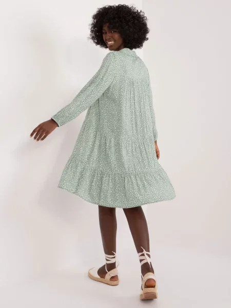 Rochie Fashionhunters cu imagine de costum kaki