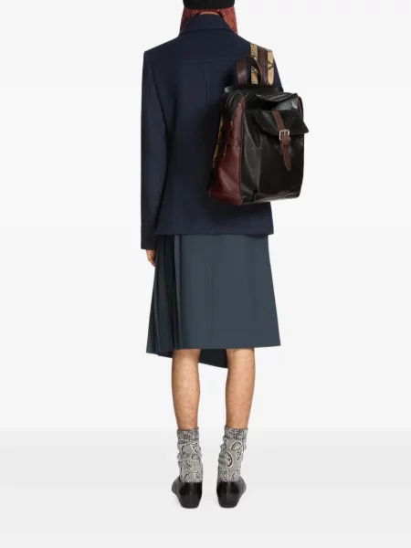 Rucsac Dries Van Noten din piele negru