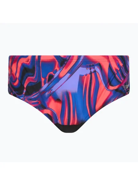 Boxeri de înot pentru bărbați Speedo Allover Digital 14 cm Brief black/red negru