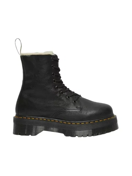 Botki Dr. Martens skórzane na platformie czarne