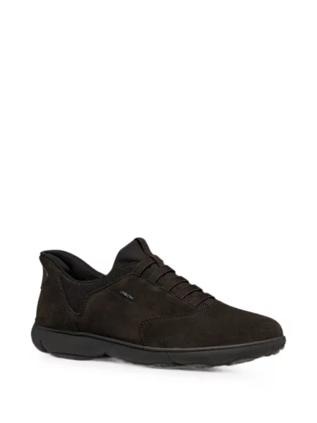 Fűzős szarvasbőr sneaker Geox barna