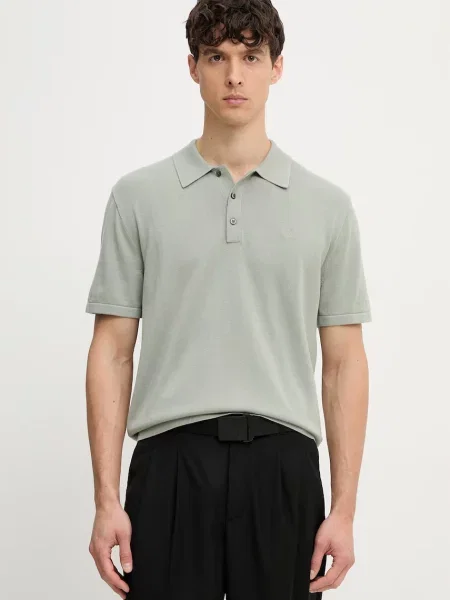 Tricou polo Calvin Klein verde