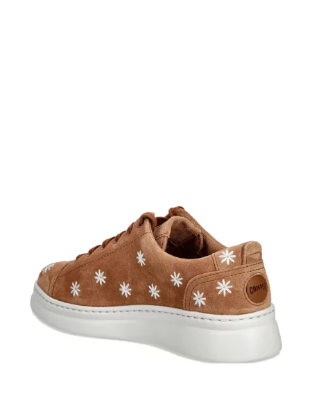 Φλοράλ sneakers Camper με κορδόνια με δαντέλα καφέ