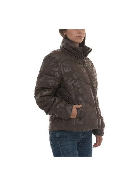 Krótka kurtka Emporio Armani Ea7 brązowa