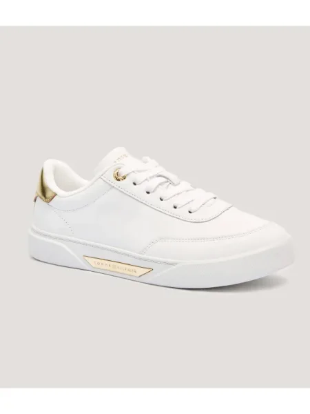 TOMMY HILFIGER Rövid szárú sportcipők ESSENTIAL CHIC arany fehér