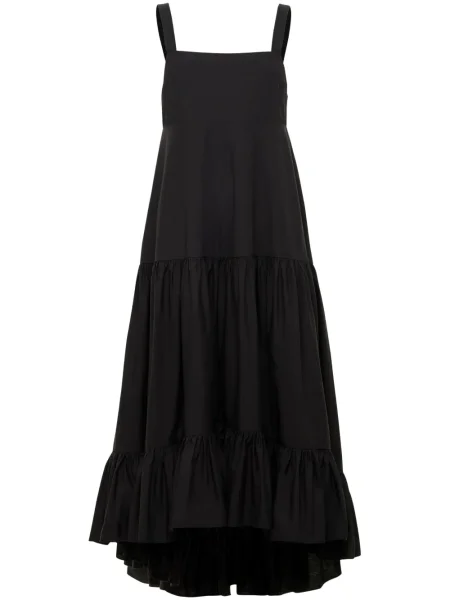 Rochie midi Azeeza până la genunchi din poplin de costum negru