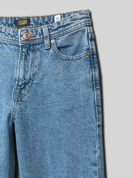 Jeansy o kroju straight leg z 5 model ‘CHRIS’ Jack & Jones niebieskie