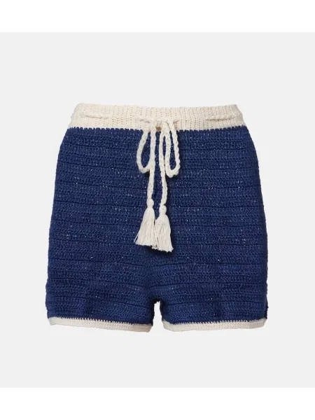 Szorty Anna Kosturova niebieskie