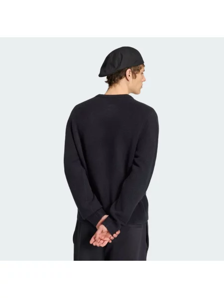 Sweter Trefoil Essentials Fully Knit czarny