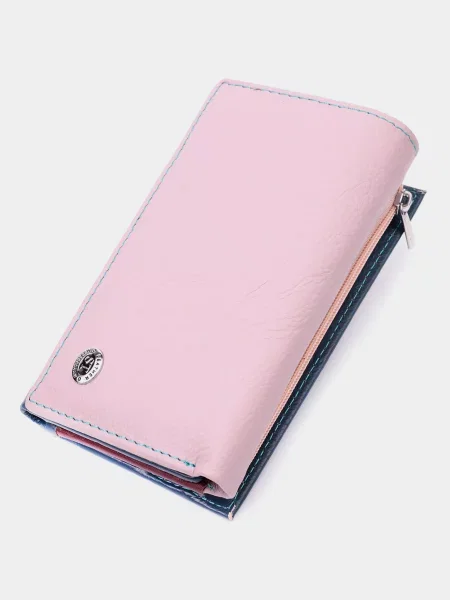 Кожаный кошелек St Leather Accessories розовый