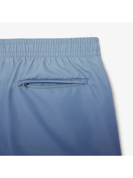 Lacoste Krótkie Kąpielówki Z Nadrukiem Ombré niebieskie