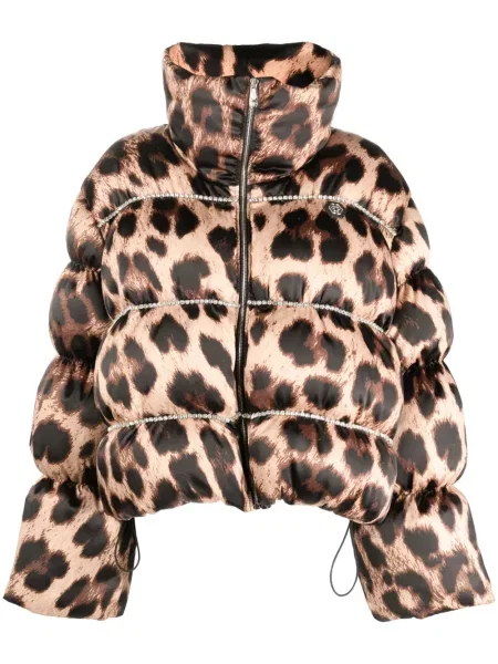 Geacă cu puf Philipp Plein cu imagine cu model leopard