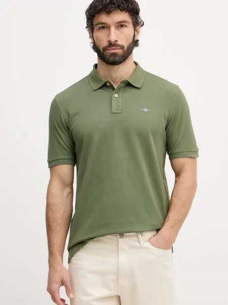 Tricou polo Gant verde