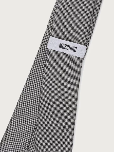 Moschino cravată pentru bărbați de mătase negru