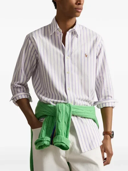 Czapka z daszkiem Polo Ralph Lauren w kratkę z twillu biznesowa niebieska