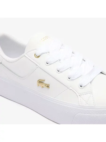 Lacoste Skórzane Trampki Na Platformie Ziane białe