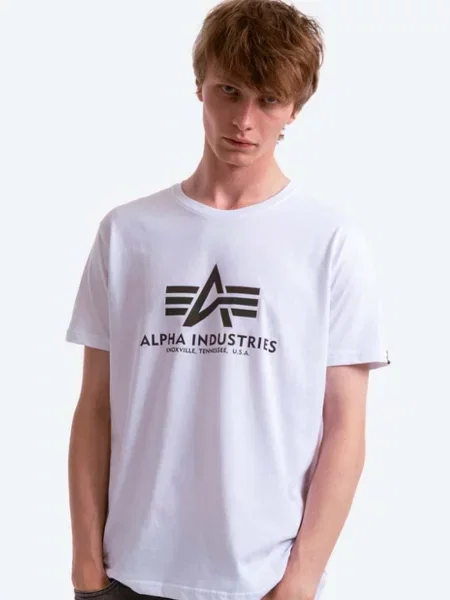Tričko Alpha Industries Rainbow Reflective s potiskem bílá