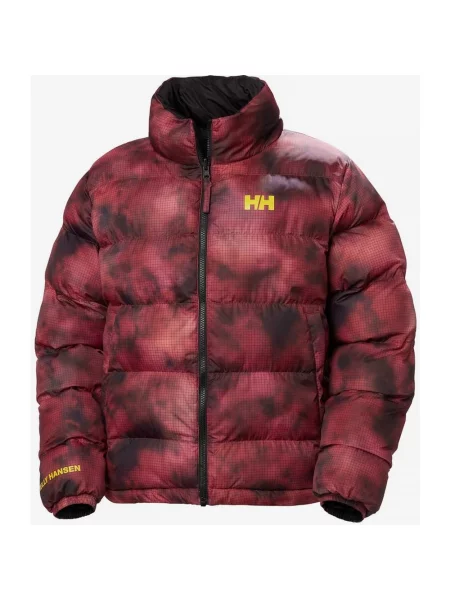 Kurtka Helly Hansen Yu 23 dwustronna puchowa czerwona fioletowa XS czarna