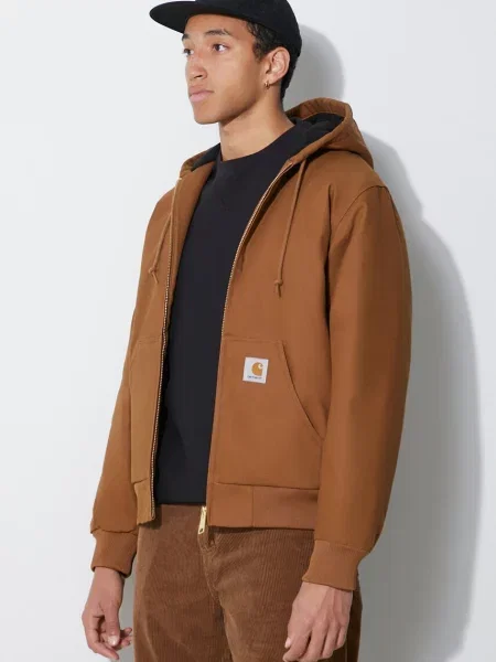 Jachetă Carhartt WIP Active Jacket Hamilton Brown Rigid UNISEX M maro