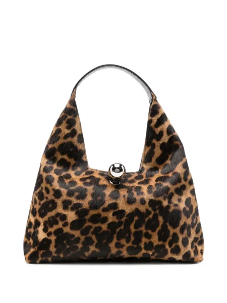 Geantă shopper Marni cu imagine cu model leopard maro