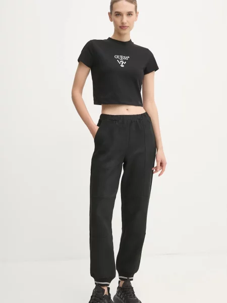 Однотонные спортивные штаны Guess черные
