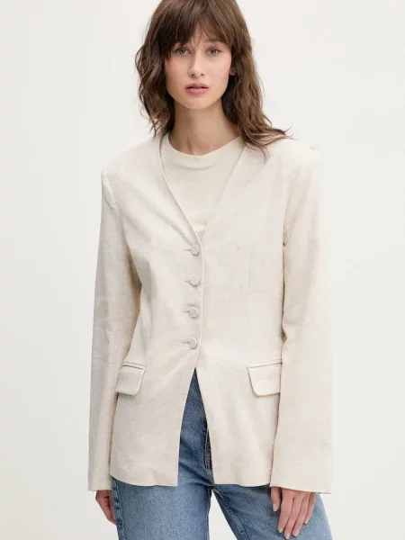 Abercrombie & Fitch sacou de in un singur rand de uni bej