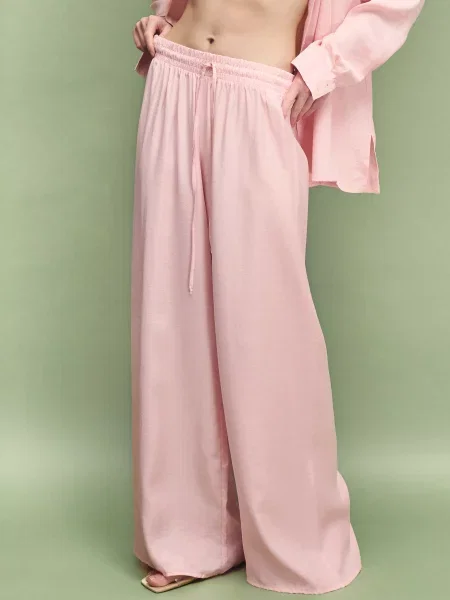 Штани для дому Leinle NUA світло-рожевий ліоцелл/віскоза рожеві