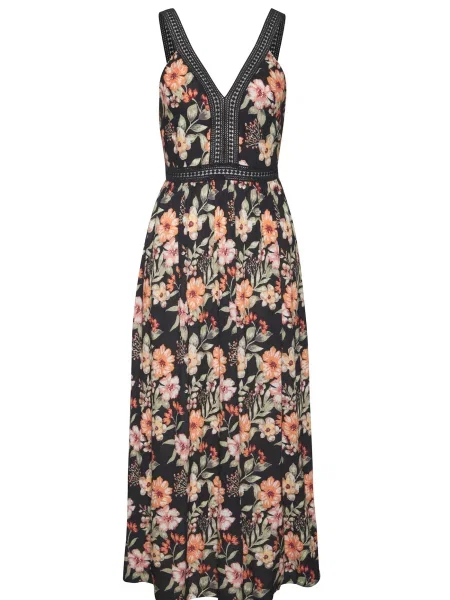 BUFFALO Rochie oliv / portocaliu / negru alb