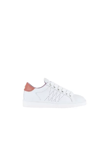 Sneakersy Panchic sznurowane skórzane białe
