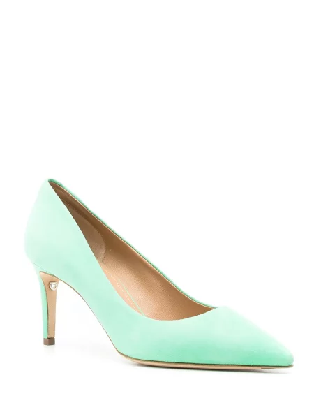 Pantofi cu toc Ferragamo din piele de căprioară verde