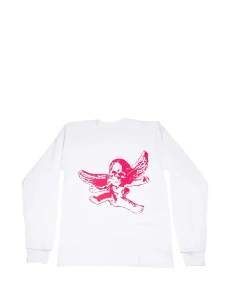 Szív mintás hosszú póló Chrome Hearts fehér