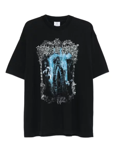 Tricou Vetements cu imagine negru