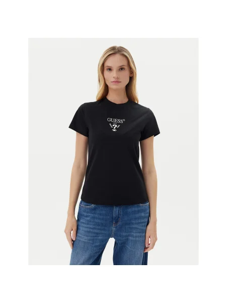 Guess Póló Slim Fit fekete