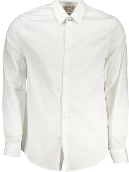 Dolgo srajca Guess z dolgimi rokavi bela