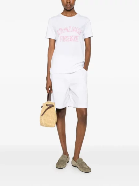 Tricou Ermanno Firenze cu imagine alb
