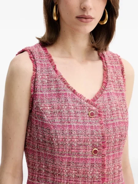 Rochie mini Marciano din tweed de costum roz