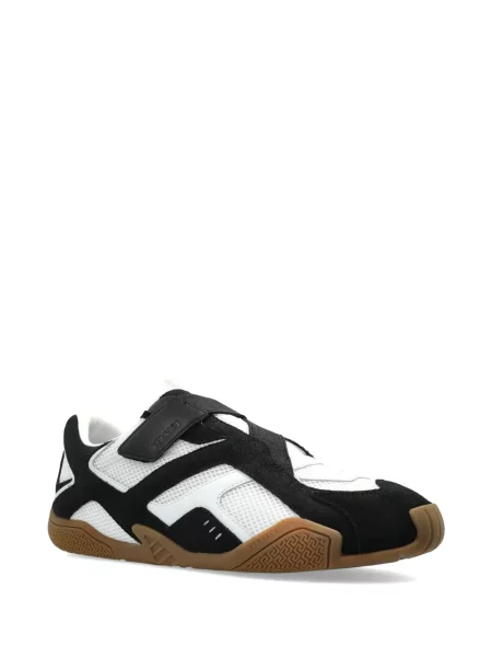 Sneakerși Versace cu bretele alb