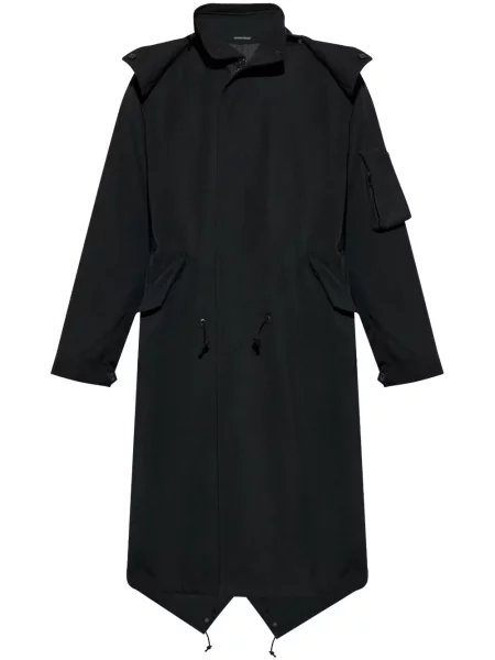 Trenci Yohji Yamamoto cu glugă negru