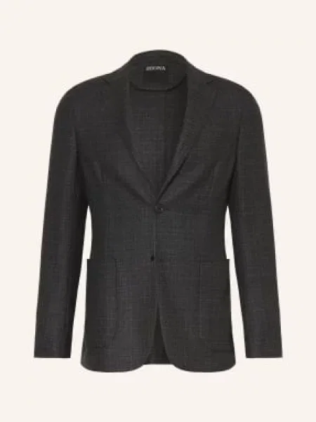 Zegna Sako Drop 7 Extra Slim Fit tmavě / světle šedá