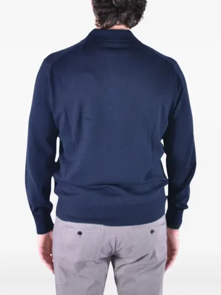 Lung tricou polo Kangra albastru