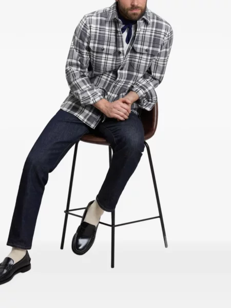 Cămașă Woolrich în carouri gri