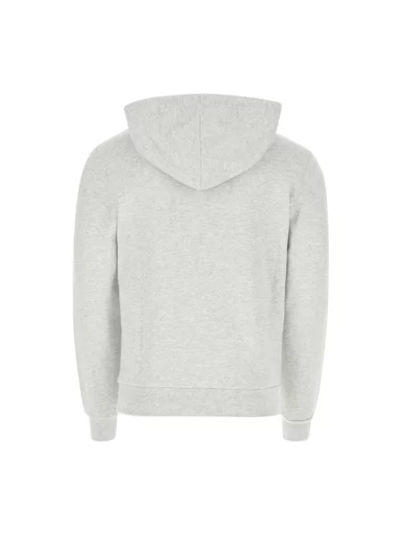 Bluza z kapturem A.p.c. z kapturem z logo szara