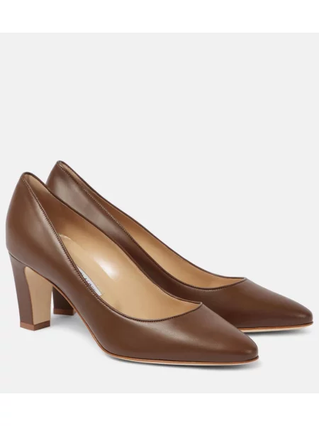 Usnjene salonarji Manolo Blahnik rjava