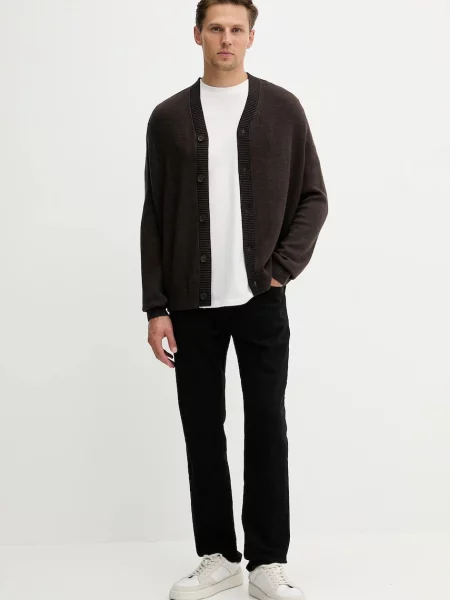 Armani Exchange kardigan z domieszką wełny zielony