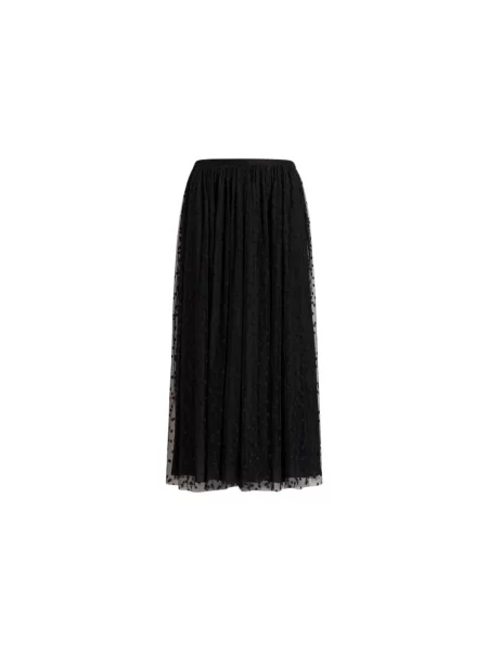 Spódnica midi Alberta Ferretti w grochy tiulowa czarna