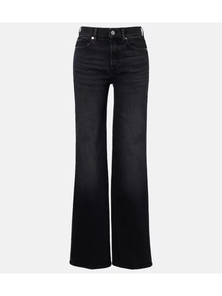 Blugi cu picior larg 7 For All Mankind negru