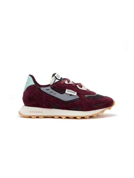 Buty do biegania Run Of skórzane do biegania czerwone