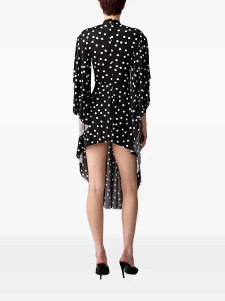 Rochie Vetements cu buline asimetrică negru