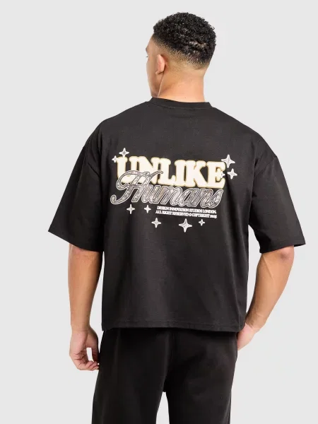 Unlike Humans T-Shirt Steel czarna